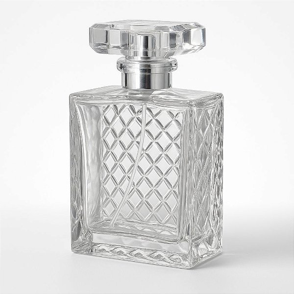 Frasco Cristale 100ml Válvula Prata Tampa Luxo 15/410