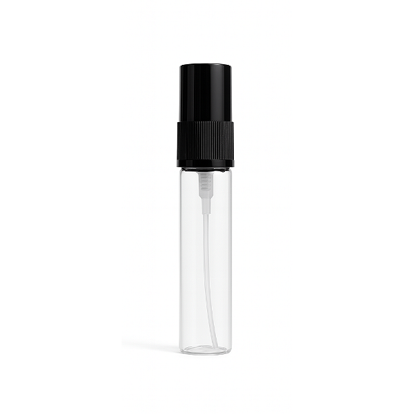 Frasco Slim Cilíndrico C/ Válvula Spray Preta Rosca 12/410