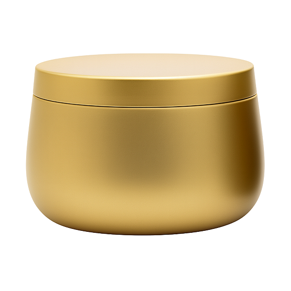 Lata Vela Colors Dourada 240ml Com Tampa