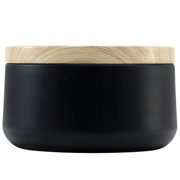 Lata para Vela Aurora Preto C/ Tampa 240ml