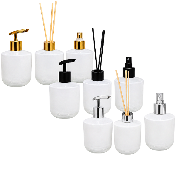 Kit Lavabo Frasco Rubi Branco 350ml Rosca 28/410