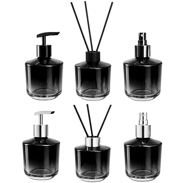Kit Lavabo Frasco Rubi Preto 350ml Rosca 28/410