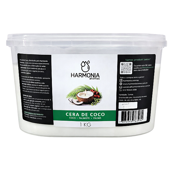 Cera de Coco, Palmiste & Palma 1kg Para Velas