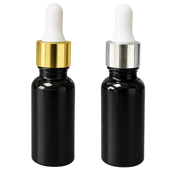 Kit 10 Frascos Pet Âmbar 20ml Com Conta Gotas Canula Vidro