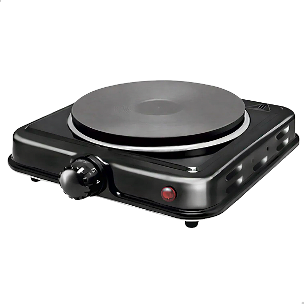 Fogão Elétrico Preto com Termostato 1 Boca - 110v