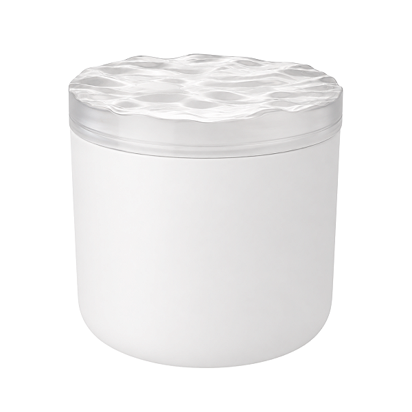 Frasco Vidro Cristal Branco Vela 365ml Tampa