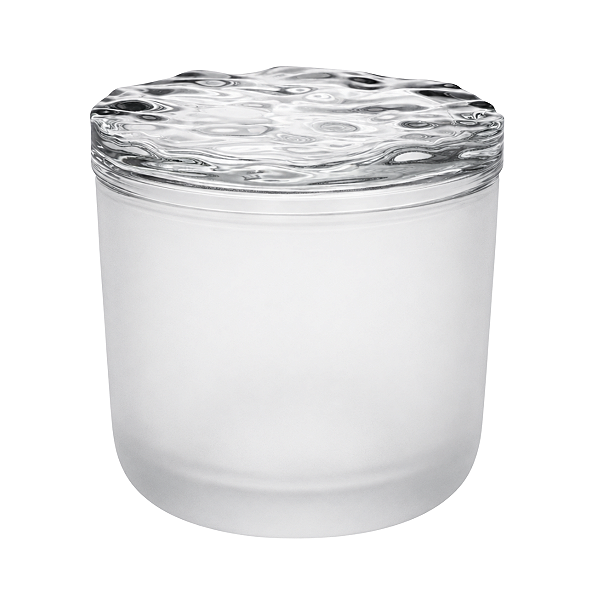 Frasco Vidro Cristal Fosco Vela 365ml Tampa