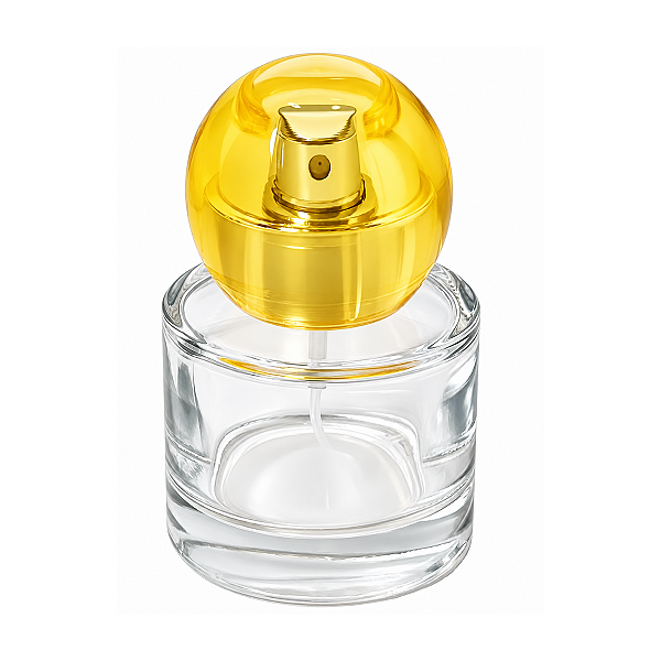 Frasco Sfera Yellow 30ml e Válvula Tampa Luxo Rosca 13/400