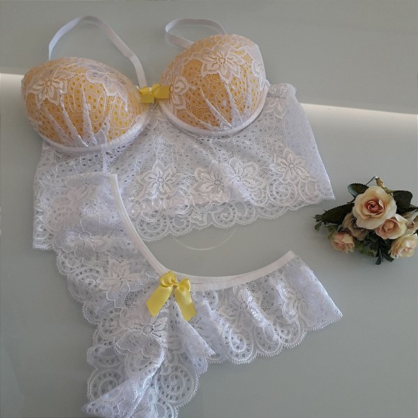Conjunto renda lingerie Clearance