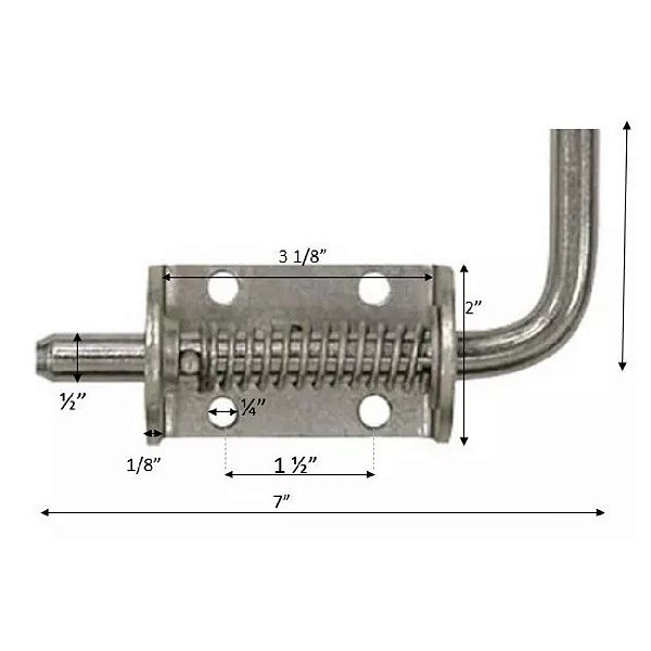 PRESILHA LINGUETA PARAREBOQUE 7'' POLEGADASMETALICA VO6 20219