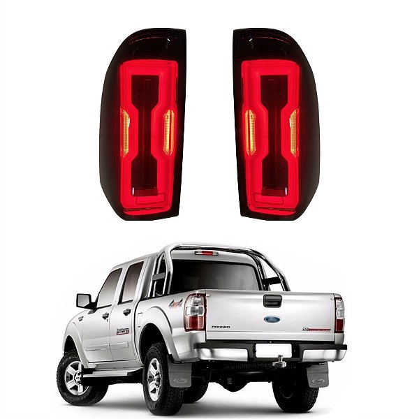 LANTERNA TRASEIRA ESPORTIVA FORD RANGER 2005 A 2010 T5 MODELO LED PAR VO6 19516