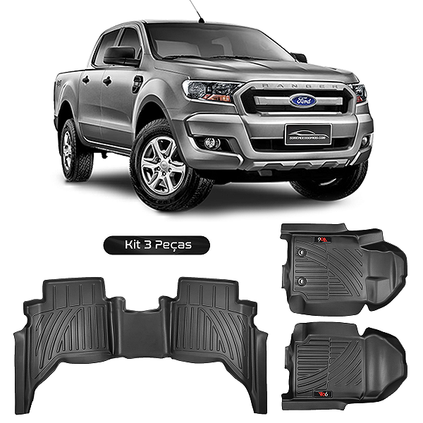 JOGO TAPETE BANDEJA FORD RANGER EMBORRACHADO AUTOMOTIVO Vo6