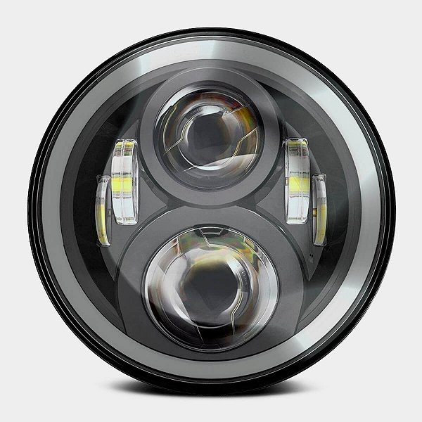 FAROL 7 POLEGADAS LED ANGEL EYES TROLLER 60W 2º Geração Vo6