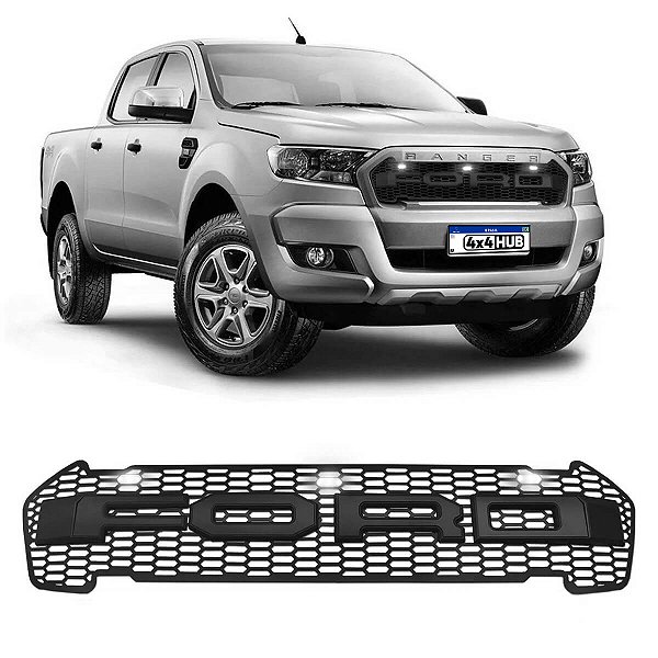GRADE DIANTEIRO FORD RANGER RAPTOR LED PRETO Vo6