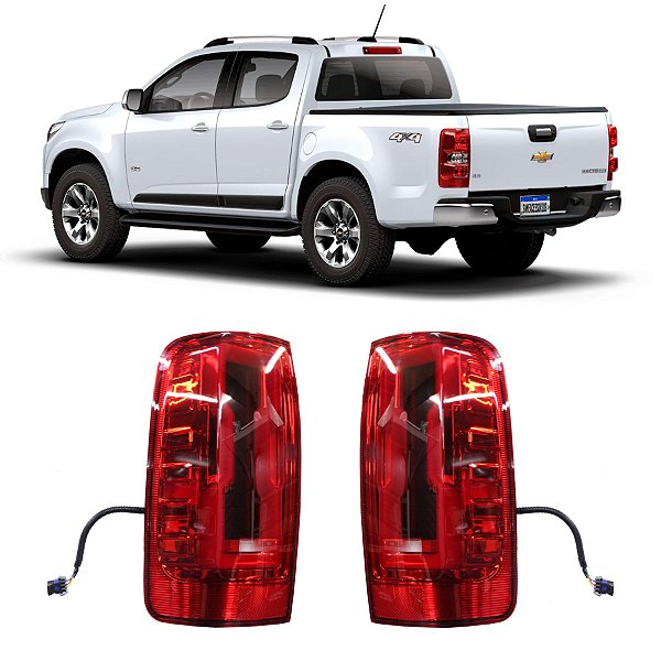 PAR LANTERNA TRASEIRA CHEVROLET S10 COLORADO CENTRO FUMÊ