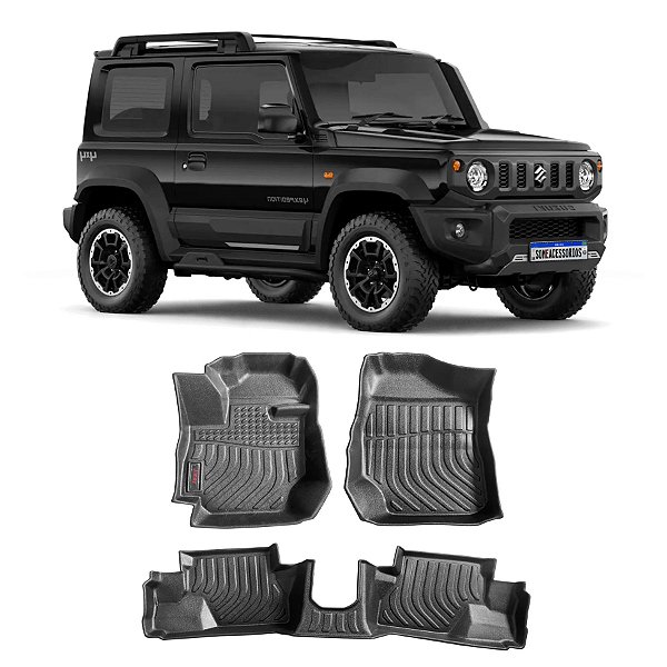 JOGO DE TAPETE INTERNO SUZUKI JIMNY 2018 ATE 2021 MODELO BANDEJA EMBORRACHADO VO6 15500 ANY