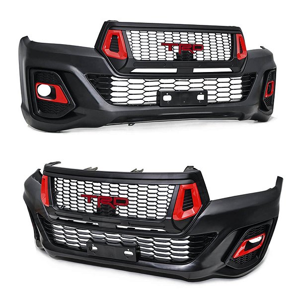 BODY KIT TRANSFORMA TOYOTA HILUX 2016 ATE 2020 EM MODELO TRD 6 PEÇAS VO6 SKU 13089