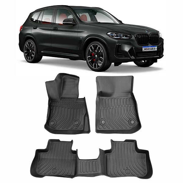 JOGO DE TAPETE INTERNO BMW X3 G01 MODELO BANDEJA EMBORRACHADO 3 PEÇAS Vo6
