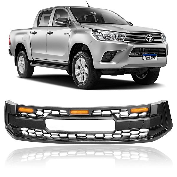 GRADE DIANTEIRA TOYOTA HILUX MODELO GR COM LEDS Vo6