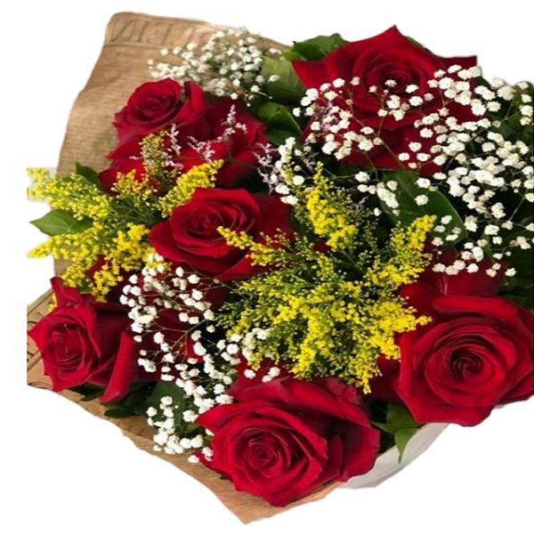 Buquê com 6 Rosas Colombianas Vermelhas - Desejo Flores Online: Buquês,  Arranjos, Cestas e mais | Desejo Flores Online