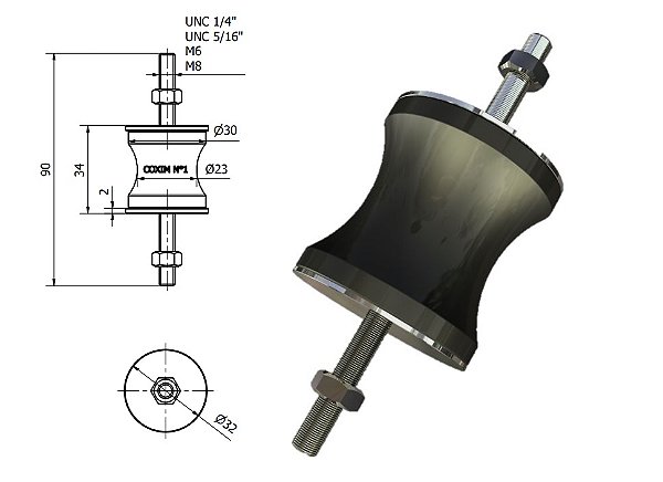 Coxim N1 macho VIBRASTOP