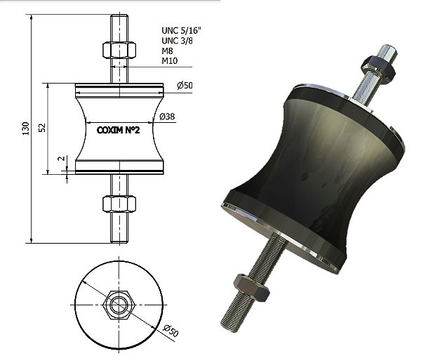 Coxim N2 macho VIBRASTOP