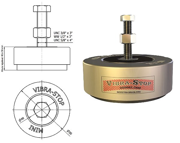 Amortecedor MINI VIBRASTOP