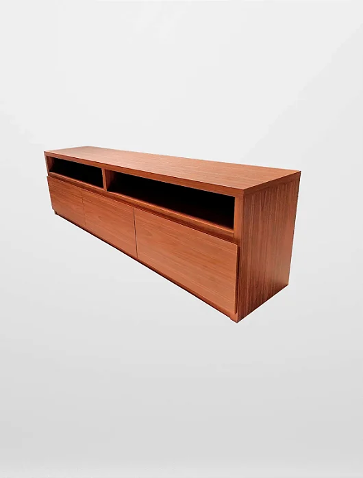 Rack Amadeirado 3 Gavetas