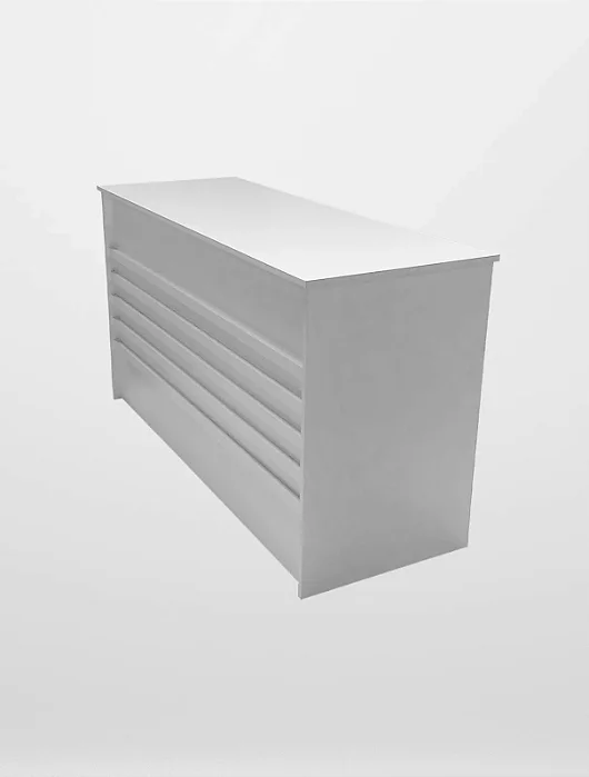 Mesa Reta Light Ripada Branca