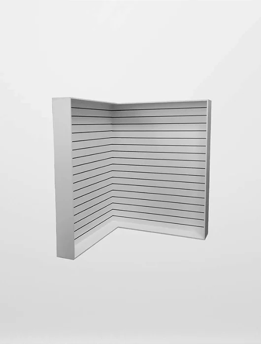 Painel Canaletado em L Branco Estilo Estante