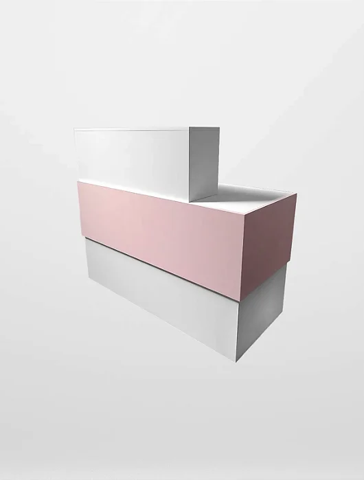 Balcão Mariana Com Detalhes em Rosa