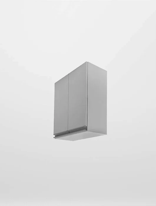 Armário Aéreo Branco 2 Portas - Puxador de Alumínio
