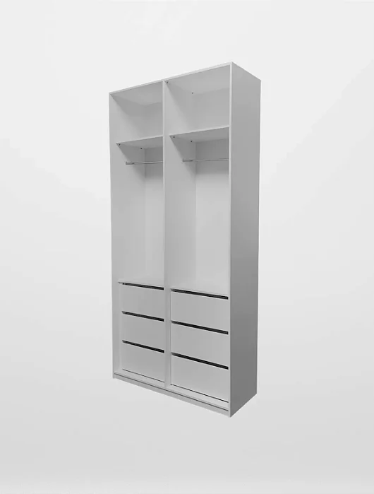 Armário Closet Branco 6 Gavetas