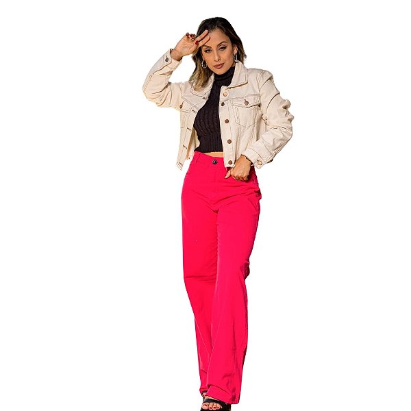 Calça Feminina Wide pink