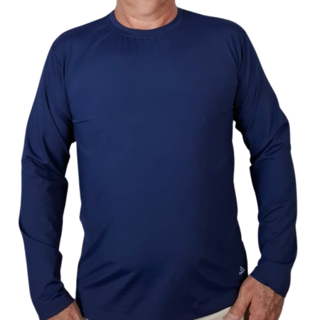Camiseta Segunda Pele Poliamida Azul Marinho
