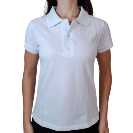 Polo  Feminina Branca