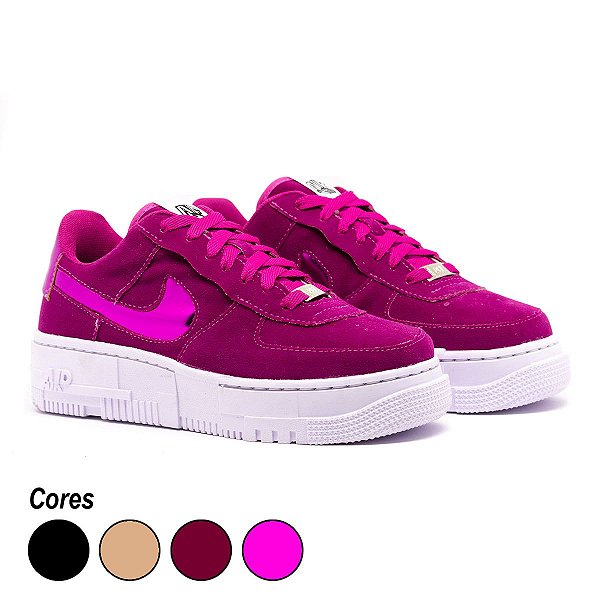 Tênis Nike Air Force 1 PIXEL Camurça - Ti Achei Shoes - estilo e conforto  no seu calçado