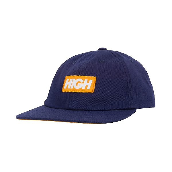 BONÉ HIGH 6 PANEL LOGO NAVY ORANGE