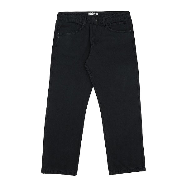 CALÇA HIGH JEANS PANTS LOGO LINE BLACK
