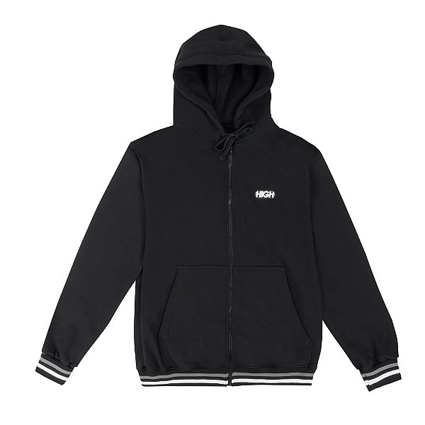 MOLETOM HIGH ZIPPED HOODIE BLACK