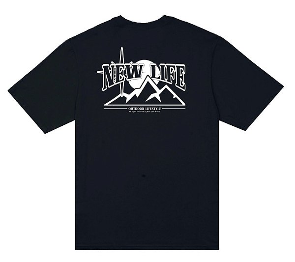 CAMISETA NEW LIFE MAUNTAIN BLACK