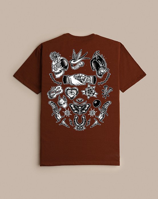 CAMISETA BLUNT PREMIUM PATCHWORK COBRE