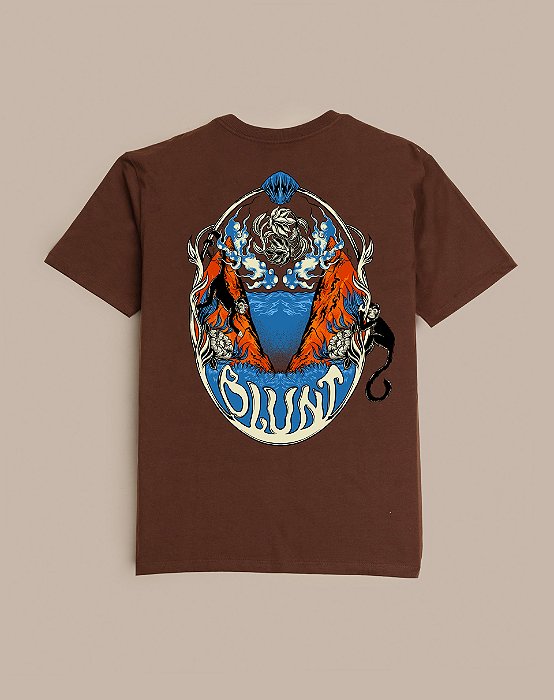 CAMISETA BLUNT MONKEY ISLAND MARROM