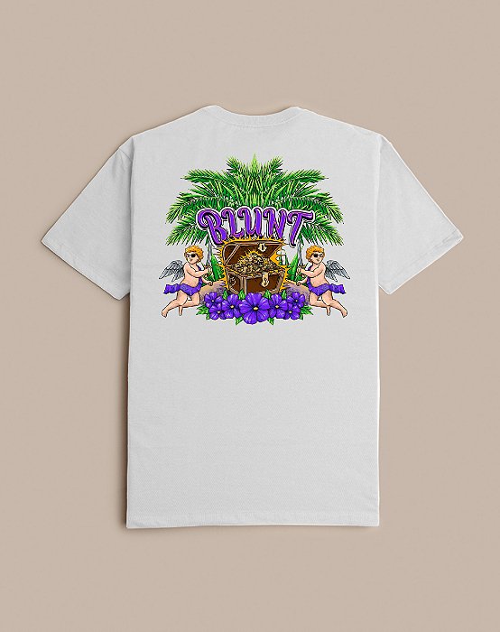 CAMISETA BLUNT PREMIUM PALM TREES BRANCO