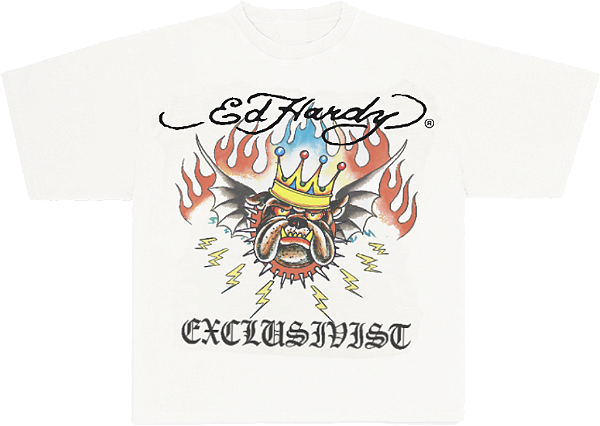 CAMISETA EXCLUSIVIIST 1OF1 ED HARDY 4 DA BIG DAWGS ONLY BRANCO