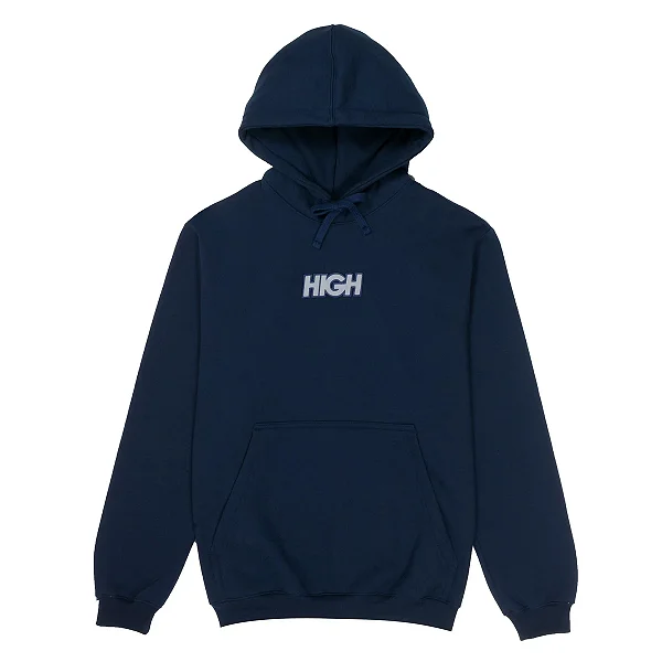 MOLETOM HIGH REFLECTIVE HOODIE LOGO NAVY