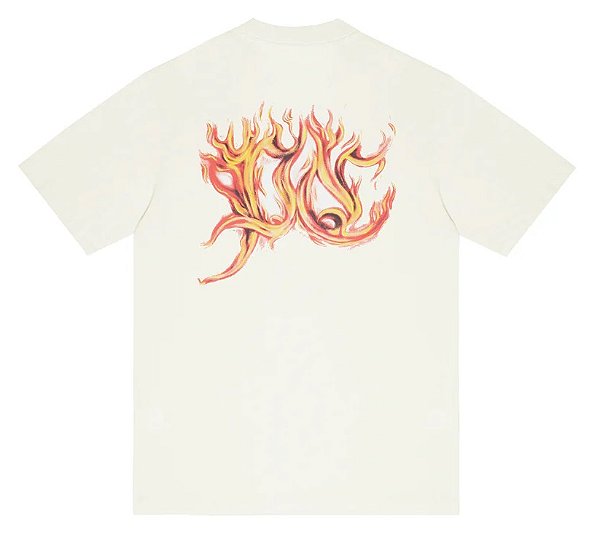 CAMISETA PLANO C FLAMES DROP 2 OFF WHITE