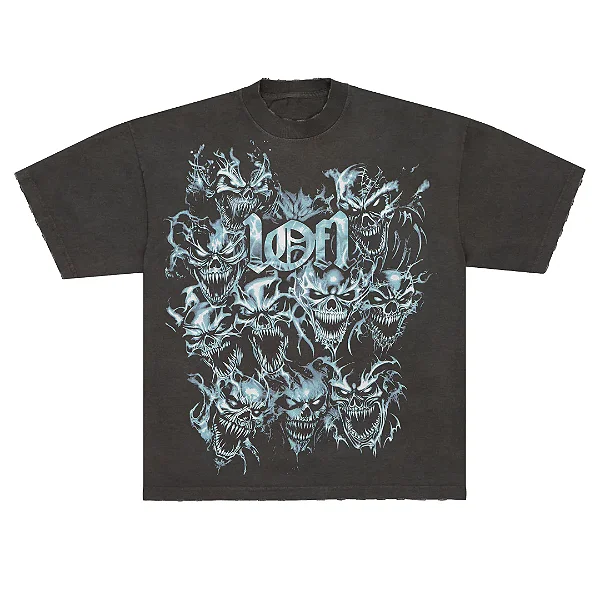 CAMISETA EXCLUSIVIIST 1OF1 BACK FROM THE REALM STONED DARK GREY