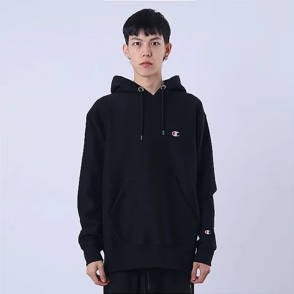 MOLETOM CHAMPION REVERSE WEAVE C LOGO BLACK