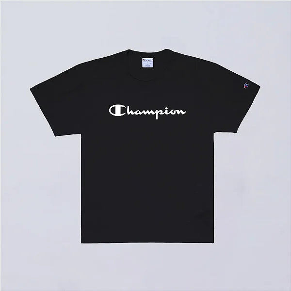 CAMISETA CHAMPION ONE SCRIPT LOGO BLACK